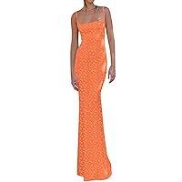Womens Maxi Bodycon Dress Sexy Sleeveless Spaghetti Strap Ruched Dress Backless Long Dress Cocktail Party Club