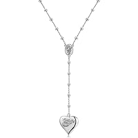 Holy rose Retro Snake Heart Necklace, Rosary Heart Necklace, Snake Heart Necklace for Men Women Girls Ha