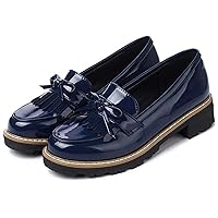 Womens Western Retro Low Heels Loafers Comfy Platform Flatlform Fashion Non-Skid Backless Boat Shoes