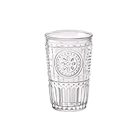 Bormioli Rocco Romantic Set Of 6 Tumbler Glasses, 11.5 Oz. Clear Crystal Glass, Made In Italy.