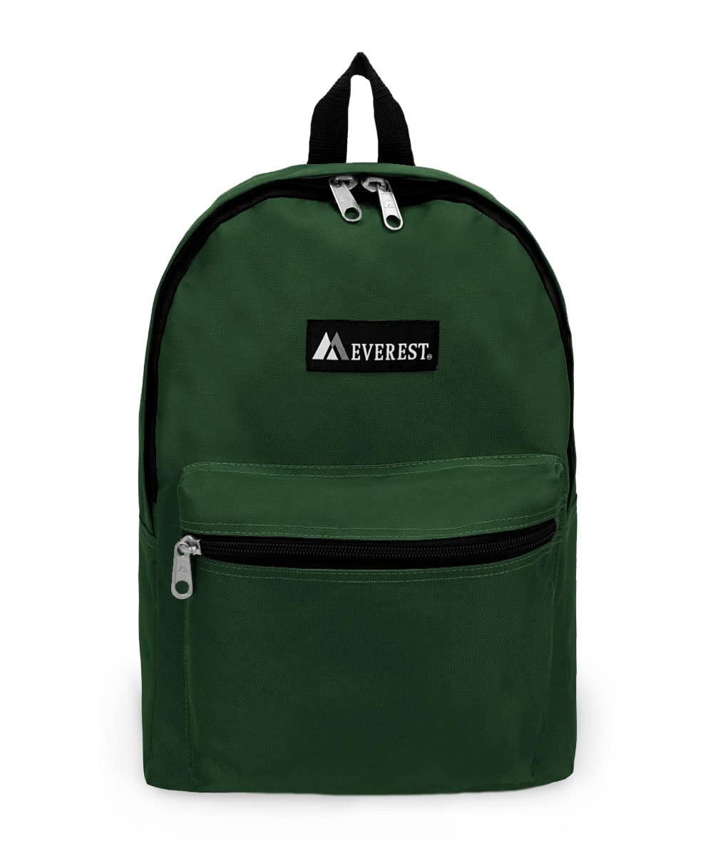Everest Luggage Basic Backpack, Dark Green, Medium