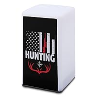 Hunting USA Flag Small Table Lamp for Bedroom Cute Night Light Bedside Lamps for Nightstand Decor