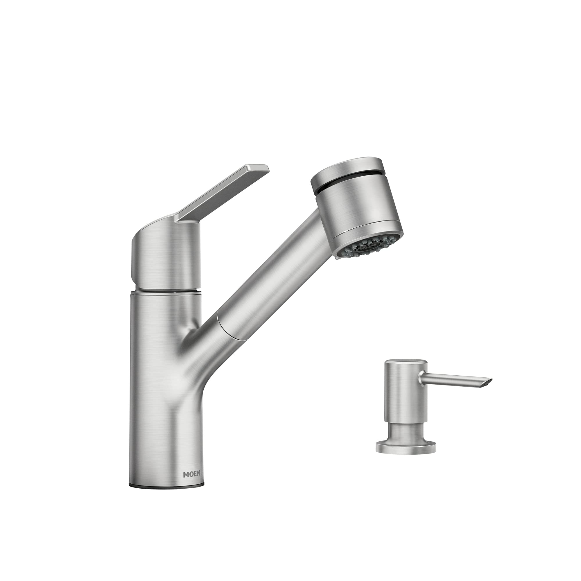 Moen 87701SRS Sombra Single-Handle Pull-Out Sprayer Kitchen Faucet with Power Clean, Spot Resist Stainless