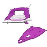 Oliso TG1600 Pro Plus 1800 Watt SmartIron with Auto Lift & Oliso Solemate Silicone Iron Soleplate Protector for TG Series Irons, Orchid