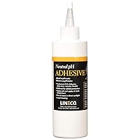 LINECO Neutral pH Adhesive 8 Oz, Acid-Free, All-purpose Glue, Dries Clear and Remains Flexible. Used for Bookbinding and Book Repair, Framing, Collages, Paper Art and Crafts