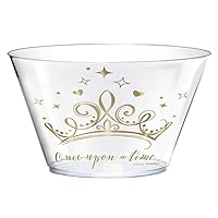 Disney Princess Clear Hot-Stamped Plastic Tumblers - 9 oz. (8 Pack) - Enchanting & Reusable Party Cups for Kids