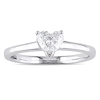 Heart Cut 1.00Ct, VVS1 Clarity, Moissanite Diamond, 925 Sterling Silver Ring, Promise Ring, Engagement Ring, Wedding Gift, Party Fancy Jewelry