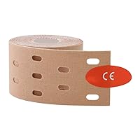 Sports Kinesiology Perforated Tape for Muscle Joints Physical Therapy Tape for Knee Ankle Shoulder Plantar Fasciitis(5CM*5M)