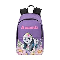 N A Custom Panda Backpack Personalized Name Backpack for Her Birthday Christmas Gift Flora 1