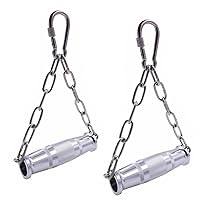 Metal Gym Handles Heavy Duty Pulley Cable Attachments Stainless Steel Chain Non-Slip Grips Fitness Equipment