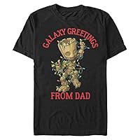 Marvel Big & Tall Classic Xmas Groot Dad Men's Tops Short Sleeve Tee Shirt