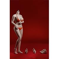 1/6 Scale Female Body,12inch Super Flexible Large Bust Plus Size Female Seamless Action Figure Body Collection (S39A Suntan Skin No Head)
