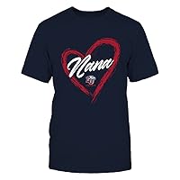 FanPrint Liberty Flames - Heart Shape - Nana - University Team Logo Gift T-Shirt