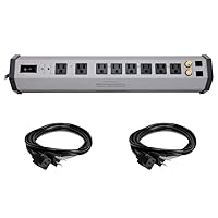 Furman PST-8 Power Station Home Theater Power Conditioner with (2) Extension Cable Bundle