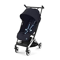 Cybex Libelle Lightweight Travel Baby Stroller with Ultra Compact Carry On Fold, Smooth Suspension, and One Hand Adjustable Recline, Travel System Ready, Dark Blue