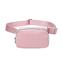 Waist Bag, Women's Waterproof Crossbody Waist Bag, Men's Fashion Waist Bag with Adjustable Shoulder Strap, Suitable for Exercise, Running, Travel, Hiking (pink)