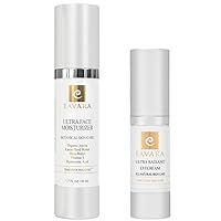 Set of Organic Ultra Face Moisturizer Day Cream and Natural Anti Aging Eye Cream