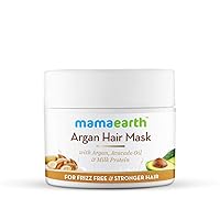 Mamaearth Argan Oil Hair Mask | with Avocado Oil & Milk Protein | Repairing Mask for Dry Damaged & Frizzy Hair | Deep Conditioning & Hydrating Formula | 6.76 Fl Oz (200ml)