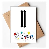 roman numerals two in black Wedding Cards Congratulations Greeting Envelopes