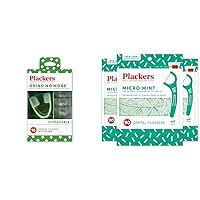 Plackers Grind No More Night Guard (16 Count) and Plackers Micro Mint Dental Floss Picks (90 Count)