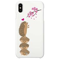 otas iPhone X Case Hard PC Cover White Case Hedgehog Flower Viewing 888-71772