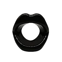 Face slim Exerciser Silicone rubber Face-lift Tool muscle tightener Lips Trainer (Black)