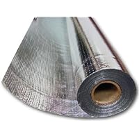 Radiant Barrier Reflective Foil Insulation 500sqft (4ft x 125ft Roll) Commercial Grade, No Tear, Double Sided, Perforated Aluminum (Attic Insulation, Windows, Garages, Greenhouses)