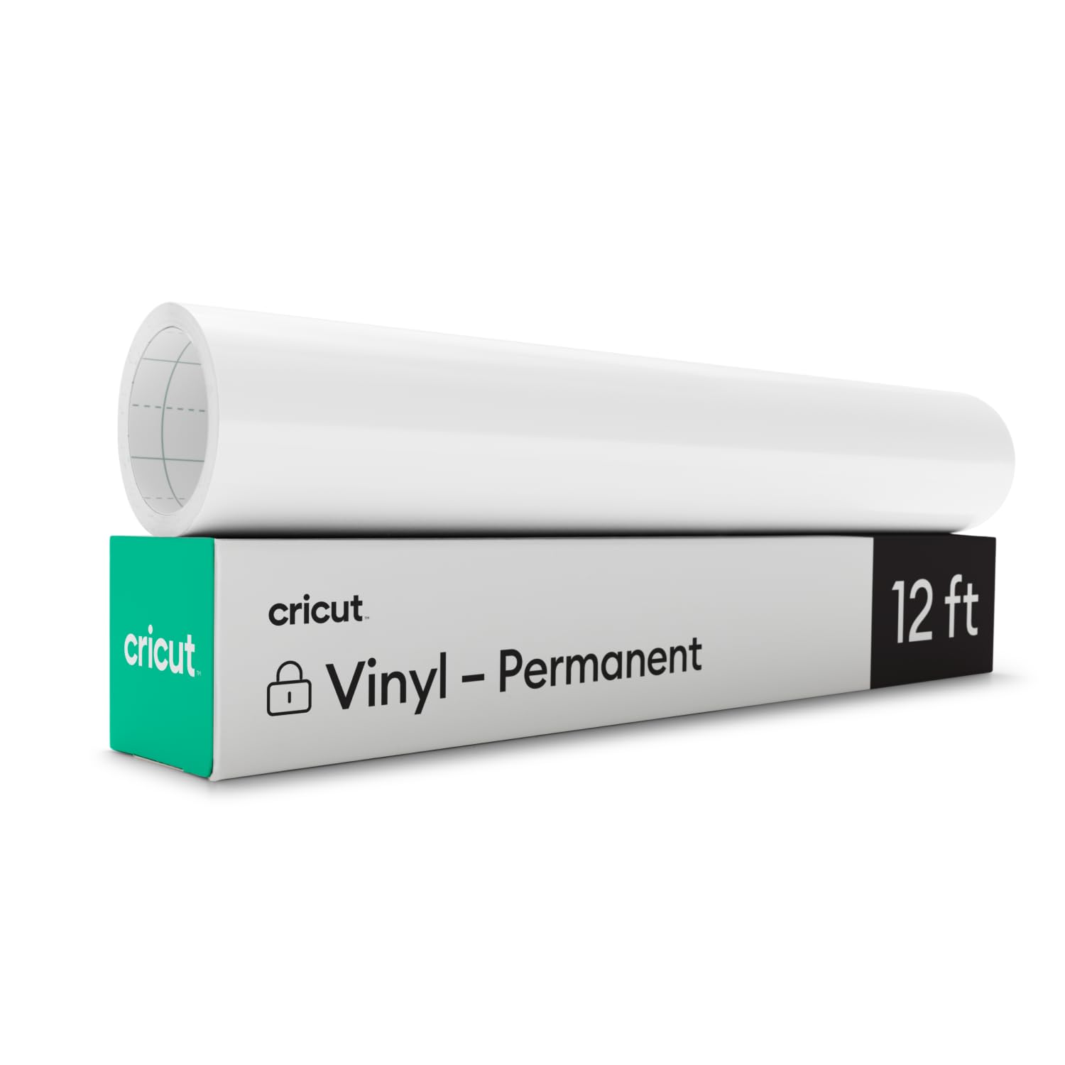 Cricut Premium Permanent Vinyl, 12ft - White (3-Pack of 4ft Rolls), Compatible with Cricut Explore/Maker Machines