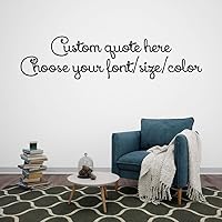 Quotes Wall Stickers - Quotes Decal for Home Bedroom - Custom Lettering Decals - Create Your Own Decal Sticker - Custom Text Decal