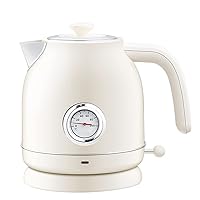 Kettles, Glass Kettle, 1.7L Temperature Control Kettle with Led Light, 2 Hours Warm Keep Cordless Water Boiler, Auto Off, 100% Bpa Free Water Kettle for Coffee, Tea, Espresso/Beige/20*18*25CM