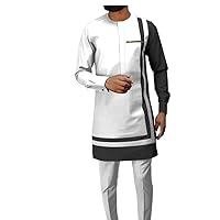 African Men Clothing Set Dashiki Coats Ankara Pants 2 Piece Set Long Sleeve Plus Size Tracksuit Outfits