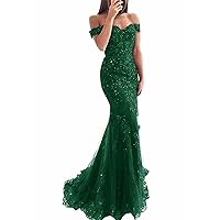 Women's Mermaid Ball Gowns Long Bridal Wedding Guest Dress Lace Evening Dresses