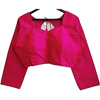 Women's Party Wear V Neck Indian Bollywood Readymade Blouses for Women 3/4 Sleeve