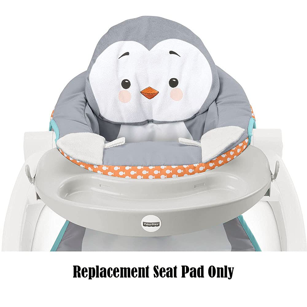 Replacement Seat for Sit-Me-Up Floor Seat ~ GKH31 ~ Fisher-Price Baby Seat with Tray ~ Replacement Pad ~ Penguin Theme