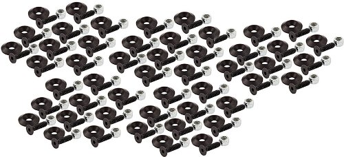 Allstar ALL18633-50 1/4" Countersunk Bolt with 1" Washer, Black, 50 Pack