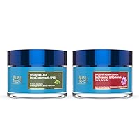 Blue Nectar Saffron Tan Removal Face Cream and Scrub Combo, 1000-year-old Recipe with Exotic Saffron, Turmeric & Kumkumadi– For Visibly Brighter Skin - 100% Natural Ayurvedic Face Moisturizer(2*1.7Oz)