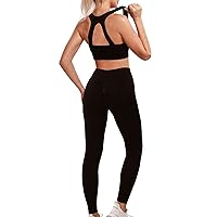 Women’s Yoga Outfits 2 piece Set Workout Tracksuits Sports Bra High Waist Legging Active Wear Athletic Clothing Set