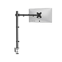 WALI Monitor Arm Mount for Desk, Single Extra Tall Computer Desk Mount, Monitor Bracket Mount Stand Single, up to 32 inch, 22 lbs (M001XL), Black