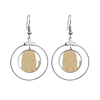 Animal Protector Pet Lover Pet Slave Earrings Dangle Hoop Jewelry Drop Circle