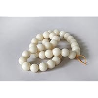 Artissance AM8085-4 Decorative Bodhi Root Bead, 18 Inch Long, White Home Décor
