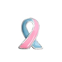 Fundraising For A Cause | Pink & Blue Ribbon Shaped Lapel Pins – Pink & Blue Ribbon Pins for Birth Defects Awareness, SIDS Awareness, Male Breast Cancer, Fundraising & Gift Giving