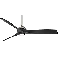 MINKA-AIRE F853L-BN/CL Aviation 60 Inch Ceiling Fan with LED Light and DC Motor in Brushed Nickel Finish and Coal Blades