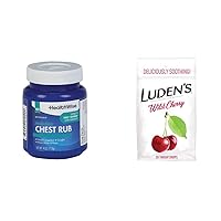 HealthWise Medicated Chest Rub, Luden's Wild Cherry Sore Throat Drops | 4 oz Chest Rub, 30 Count Drops