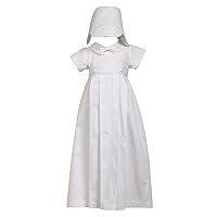 2-piece 100% Cotton White Weaved Romper with Detachable Gown