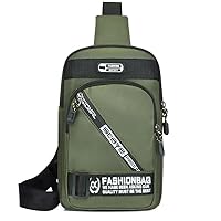 Sling Bag for Men Chest Bags Purse Men's Fanny Pack Crossbody Backpack Large Capacity (green)