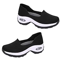 Holibanna Womens Walking Shoes Slip on Sock Sneakers Lightweigh Air Cushion Shoe Lady Girls Nurse Mesh Platform Loafers Fashion Casual