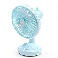 USB Mute Fan Portable Rechargeable Mini Desktop Office Portable Mini Fan Silent Hand Held Fans, vertice, Purple (Color : Blue)