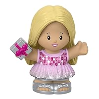 Replacement Part for Fisher-Price Little People Figure Pack ~ HGP69 Replacement Girl Figure Dressed for a Party Carrying a Gift ~ Inspired by Barbie You Can Be Anything
