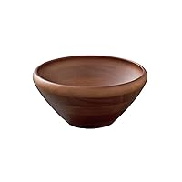 Swanson Shoji KP-200B Salad Bowl, Wooden, Tableware, Rubberwood, Brown, M, Stylish Design That Goes With Your Tableware