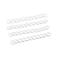 AGCFABS 30Pcs/Pack Metal Paint Extension Chain Colorful Linking Rings Curb Twist Chains for Bracelet Necklace Mask Lanyard Strap DIY Jewelry Making Accessories (White)